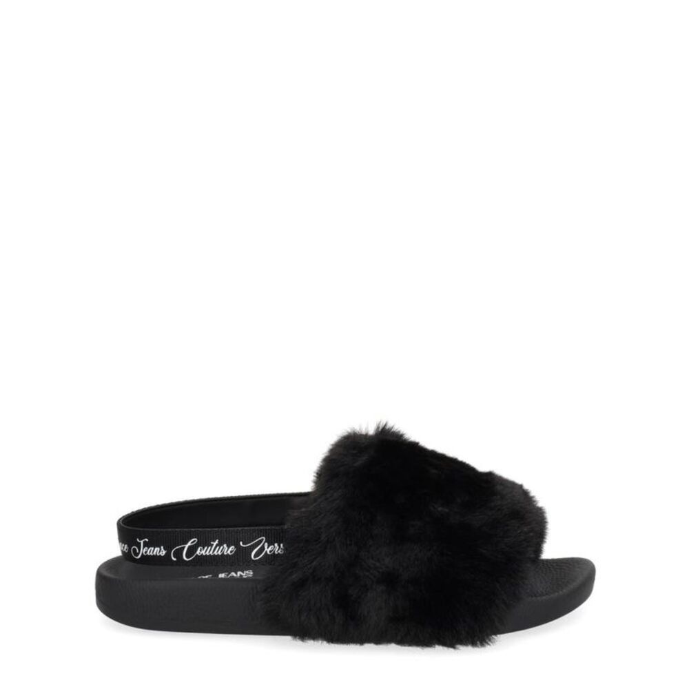 VERSACE JEANS COUTURE Women's Padded Strap Platform Sandals Women BLACK